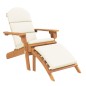 vidaXL Sedia Adirondack Giardino con Poggiapiedi Legno Massello Acacia