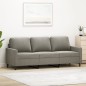 vidaXL Divano a 3 Posti Grigio Chiaro 180 cm in Velluto vidaXL Divano a 3 Posti Grigio Chiaro 180 cm in Velluto