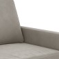 vidaXL Divano a 3 Posti Grigio Chiaro 180 cm in Velluto vidaXL Divano a 3 Posti Grigio Chiaro 180 cm in Velluto