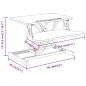 vidaXL Banco da Lavoro Regolabile 60x40x(13-41,5)cm in Acciaio e Legno