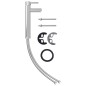 vidaXL Lavandino con Rubinetto e Piletta Vetro Temperato Trasparente
