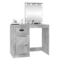 Toeletta con LED Grigio Cemento 90x50x132,5 Legno Multistrato Toeletta con LED Grigio Cemento 90x50x132,5 Legno Multistrato