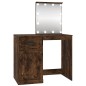 Toeletta con LED Rovere Fumo 90x50x132,5cm Legno Multistrato Toeletta con LED Rovere Fumo 90x50x132,5cm Legno Multistrato
