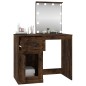 Toeletta con LED Rovere Fumo 90x50x132,5cm Legno Multistrato Toeletta con LED Rovere Fumo 90x50x132,5cm Legno Multistrato