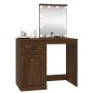 Toeletta con LED Rovere Marrone 90x50x132,5cm Legno Multistrato Toeletta con LED Rovere Marrone 90x50x132,5cm Legno Multistrato