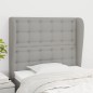vidaXL Testiera ad Orecchio Grigio Chiaro 103x23x118/128 cm in Tessuto vidaXL Testiera ad Orecchio Grigio Chiaro 103x23x118/128 cm in Tessuto
