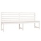 vidaXL Panca da Giardino Bianca 201,5 cm in Legno Massello di Pino vidaXL Panca da Giardino Bianca 201,5 cm in Legno Massello di Pino