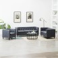 vidaXL Set Divani Chesterfield 3 pz Rivestiti in Tessuto Grigio vidaXL Set Divani Chesterfield 3 pz Rivestiti in Tessuto Grigio