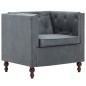vidaXL Set Divani Chesterfield 3 pz Rivestiti in Tessuto Grigio vidaXL Set Divani Chesterfield 3 pz Rivestiti in Tessuto Grigio