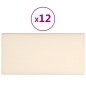 vidaXL Pannelli Murali 12 pz Crema 30x15 cm Velluto 0,54 m² vidaXL Pannelli Murali 12 pz Crema 30x15 cm Velluto 0,54 m²