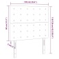 vidaXL Testiere 2 pz Grigio Chiaro 100x5x78/88 cm in Tessuto vidaXL Testiere 2 pz Grigio Chiaro 100x5x78/88 cm in Tessuto