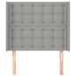 vidaXL Testiera ad Orecchio Grigio Chiaro 103x16x118/128 cm in Tessuto vidaXL Testiera ad Orecchio Grigio Chiaro 103x16x118/128 cm in Tessuto