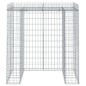 Parete Gabbioni Bidone Spazzatura 110x91x120 cm Ferro Zincato Parete Gabbioni Bidone Spazzatura 110x91x120 cm Ferro Zincato