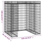 Parete Gabbioni Bidone Spazzatura 110x91x120 cm Ferro Zincato Parete Gabbioni Bidone Spazzatura 110x91x120 cm Ferro Zincato