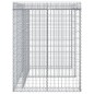 Parete Gabbioni Bidone Spazzatura 192x91x120 cm Ferro Zincato