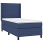 vidaXL Letto a Molle con Materasso e LED Blu 90x190 cm in Tessuto vidaXL Letto a Molle con Materasso e LED Blu 90x190 cm in Tessuto