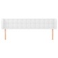 Testiera ad Orecchio Bianca 183x23x78/88 cm in Similpelle Testiera ad Orecchio Bianca 183x23x78/88 cm in Similpelle