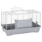 Gabbia Animali Piccoli Grigia 58x32x31cm Polipropilene Metallo Gabbia Animali Piccoli Grigia 58x32x31cm Polipropilene Metallo