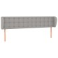 vidaXL Testiera ad Orecchio Grigio Chiaro 203x23x78/88 cm in Tessuto vidaXL Testiera ad Orecchio Grigio Chiaro 203x23x78/88 cm in Tessuto