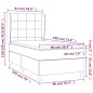 vidaXL Giroletto a Molle con Materasso Blu 90x190 cm in Tessuto