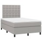 vidaXL Letto a Molle Materasso e LED Grigio Chiaro 120x200 cm Tessuto vidaXL Letto a Molle Materasso e LED Grigio Chiaro 120x200 cm Tessuto