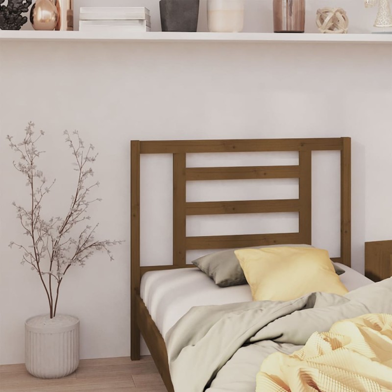 Testiera per Letto Miele 96x4x100 cm in Legno Massello di Pino Testiera per Letto Miele 96x4x100 cm in Legno Massello di Pino
