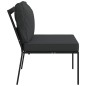 Sedie da Giardino con Cuscini Grigi 2pz 60x74x79 cm Acciaio