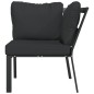 vidaXL Sedia da Giardino con Cuscini Grigi 76x76x79 cm Acciaio