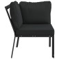 vidaXL Sedia da Giardino con Cuscini Grigi 76x76x79 cm Acciaio