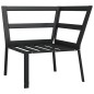 vidaXL Sedia da Giardino con Cuscini Grigi 76x76x79 cm Acciaio