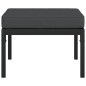 Poggiapiedi Giardino con Cuscini Grigi 2pz 60x60x35 cm Acciaio