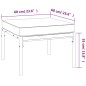 Poggiapiedi Giardino con Cuscini Grigi 2pz 60x60x35 cm Acciaio