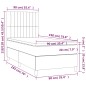 vidaXL Giroletto a Molle con Materasso Blu 90x190 cm in Tessuto