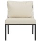 Sedie da Giardino con Cuscini Sabbia 2pz 60x74x79 cm Acciaio