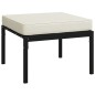 vidaXL Poggiapiedi Giardino con Cuscini Sabbia 2pz 60x60x35 cm Acciaio