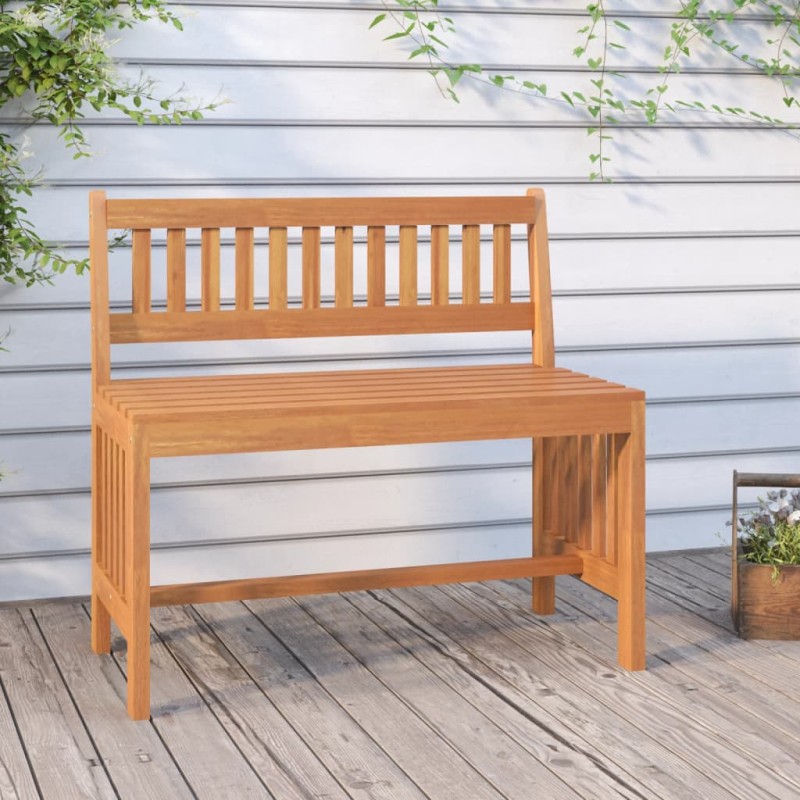 Panca da Giardino 80 cm Legno Massello di Eucalipto Panca da Giardino 80 cm Legno Massello di Eucalipto