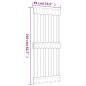 vidaXL Porta Scorrevole con Set Hardware 85x210 cm Legno Massello Pino