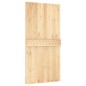 vidaXL Porta Scorrevole con Set Hardware 100x210cm Legno Massello Pino vidaXL Porta Scorrevole con Set Hardware 100x210cm Legno Massello Pino