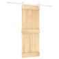 vidaXL Porta Scorrevole con Set Hardware 80x210 cm Legno Massello Pino vidaXL Porta Scorrevole con Set Hardware 80x210 cm Legno Massello Pino
