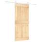 vidaXL Porta Scorrevole con Set Hardware 90x210 cm Legno Massello Pino