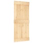 vidaXL Porta Scorrevole con Set Hardware 90x210 cm Legno Massello Pino