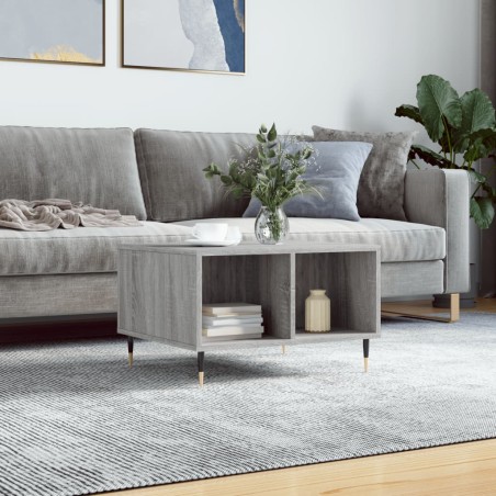 vidaXL Tavolino da Salotto grigio sonoma 60x50x36,5 cm in Multistrato