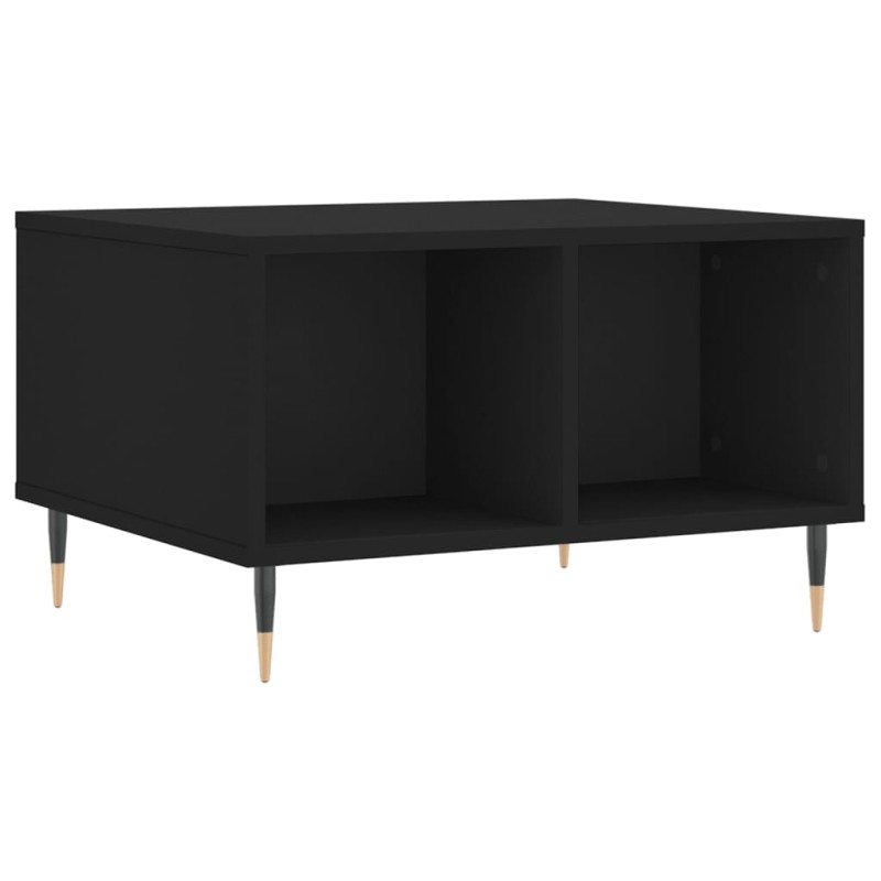 vidaXL Tavolino da Salotto Nero 60x50x36,5 cm in Legno Multistrato