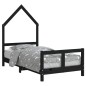 vidaXL Giroletto per Bambini Nero 80x160 cm in Legno Massello di Pino vidaXL Giroletto per Bambini Nero 80x160 cm in Legno Massello di Pino