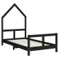 vidaXL Giroletto per Bambini Nero 80x160 cm in Legno Massello di Pino vidaXL Giroletto per Bambini Nero 80x160 cm in Legno Massello di Pino