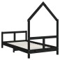 vidaXL Giroletto per Bambini Nero 80x160 cm in Legno Massello di Pino vidaXL Giroletto per Bambini Nero 80x160 cm in Legno Massello di Pino