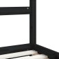 vidaXL Giroletto per Bambini Nero 80x160 cm in Legno Massello di Pino vidaXL Giroletto per Bambini Nero 80x160 cm in Legno Massello di Pino