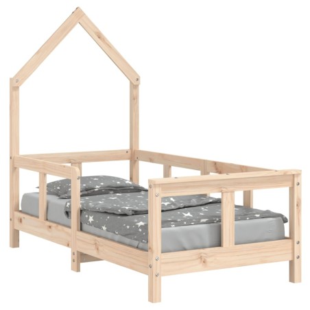 vidaXL Giroletto per Bambini 70x140 cm in Legno Massello di Pino