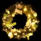 vidaXL Ghirlanda Natalizia con Luci LED Nera 60 cm in PVC vidaXL Ghirlanda Natalizia con Luci LED Nera 60 cm in PVC