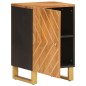 vidaXL Mobiletto da Bagno Marrone e Nero 38x33,5x58 cm Legno di Mango